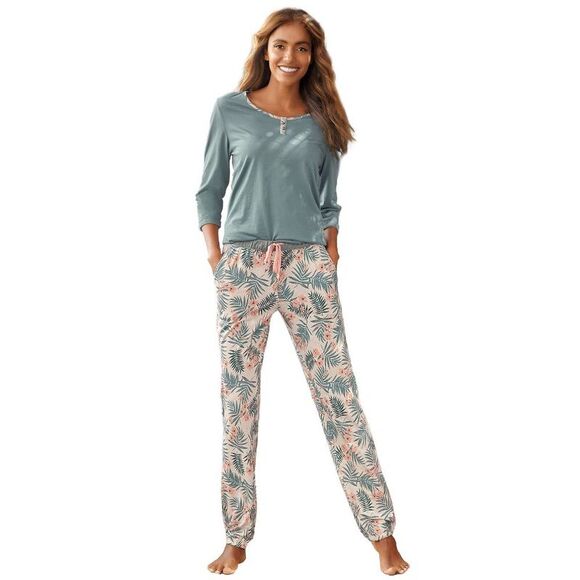 Lascana Other - Women's Pattern Pajama Set - LASCANA - Multi Print Botanical 8/10